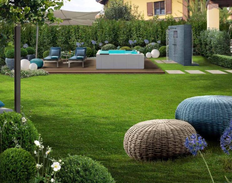 giardino con idromassaggio a milano