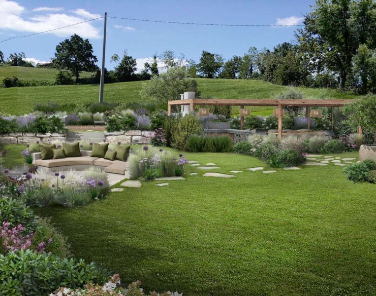 Progetto giardino di campagna in Emilia Romagna