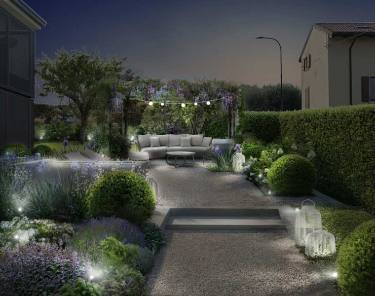 Giardino in pendenza a Verona