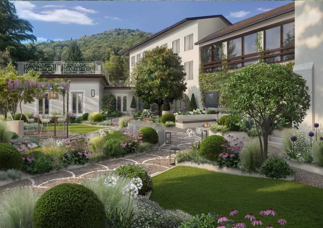 Progettazione di questo giardino a Bergamo