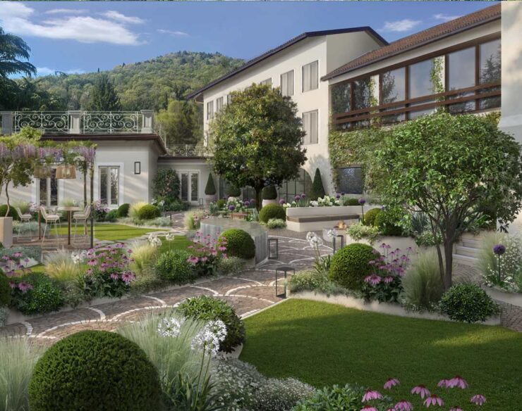 Progettazione di questo giardino a Bergamo